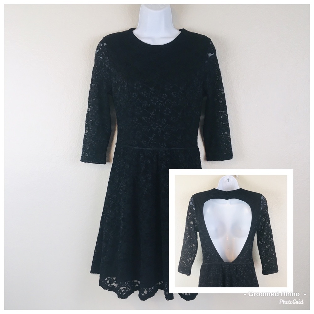 Victoria’s Secret Backless Black Lace Dress
